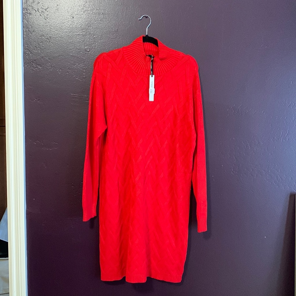 Red sweater dress/ tunic NWT